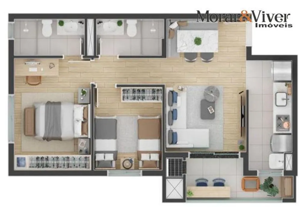 Apartamento, 3 quartos, 65 m² - Foto 8