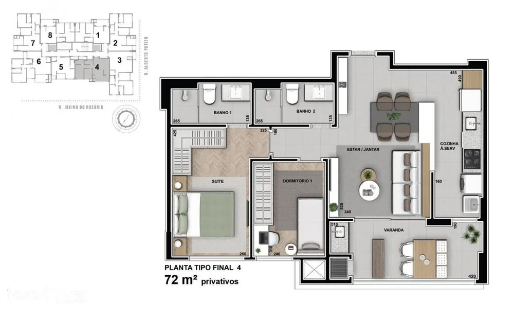 Apartamento, 2 quartos, 74 m² - Foto 9