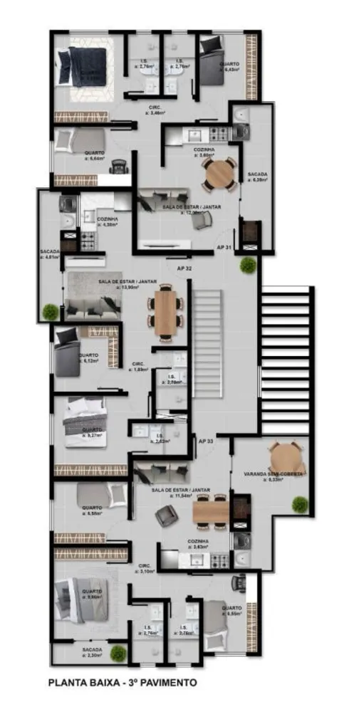 Apartamento, 3 quartos, 63 m² - Foto 6