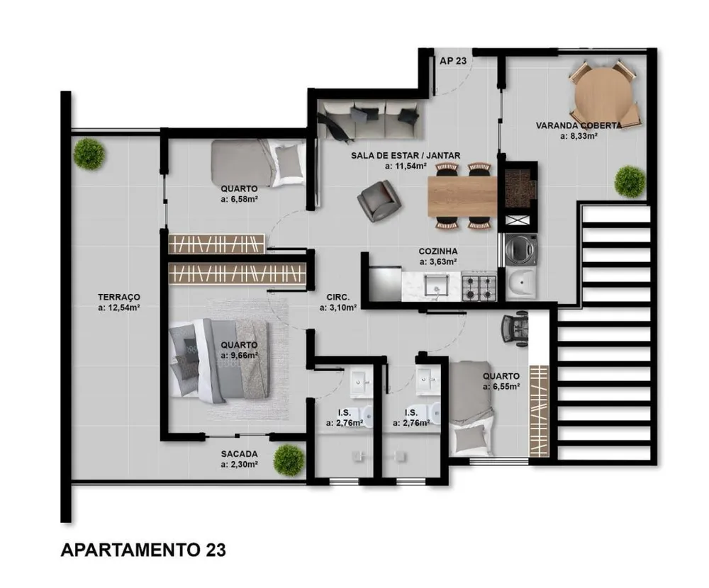 Apartamento, 3 quartos, 63 m² - Foto 11