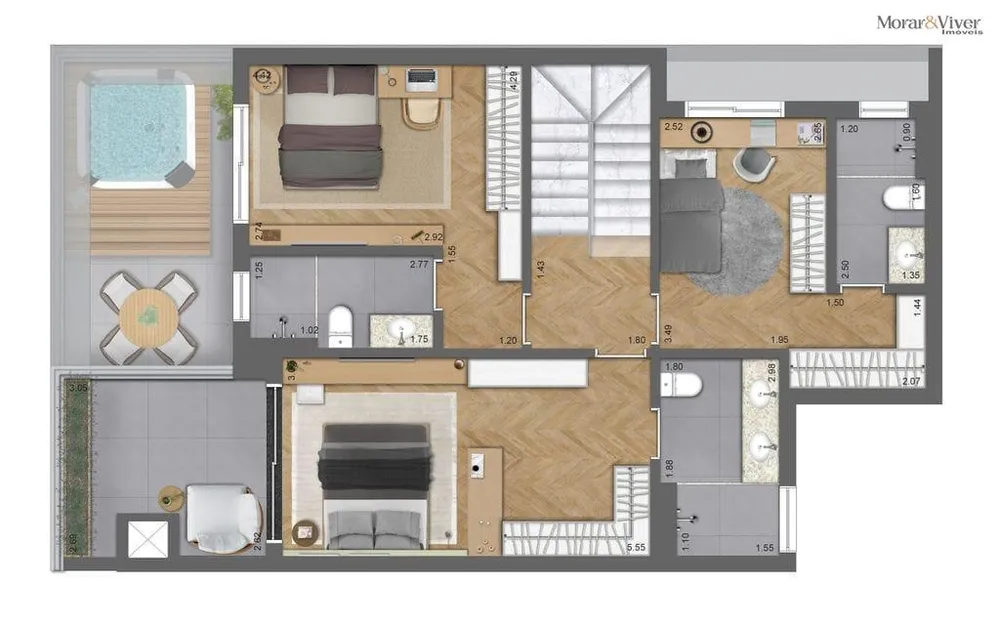 Cobertura, 3 quartos, 141 m² - Foto 11