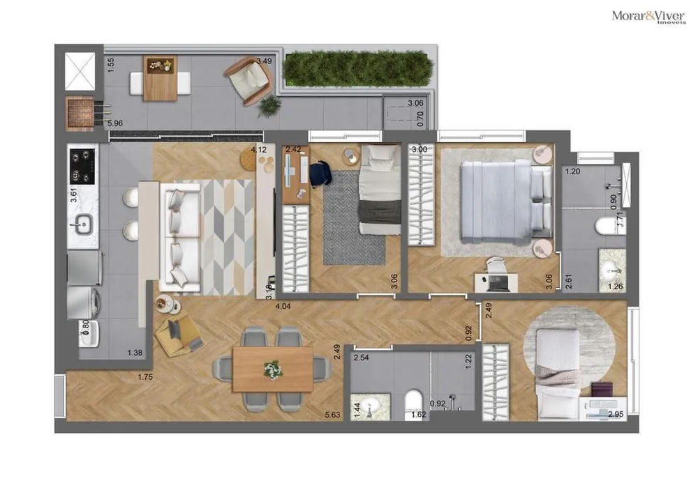 Cobertura, 3 quartos, 141 m² - Foto 12