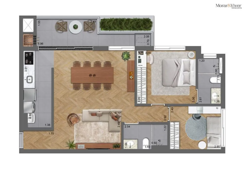 Cobertura, 3 quartos, 141 m² - Foto 10