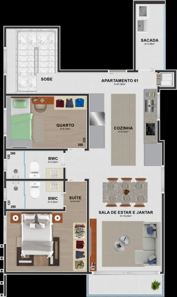 Apartamento, 3 quartos, 79 m² - Foto 14