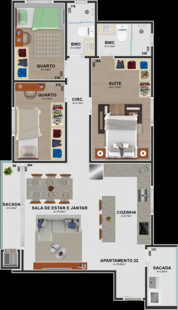 Apartamento, 3 quartos, 79 m² - Foto 16