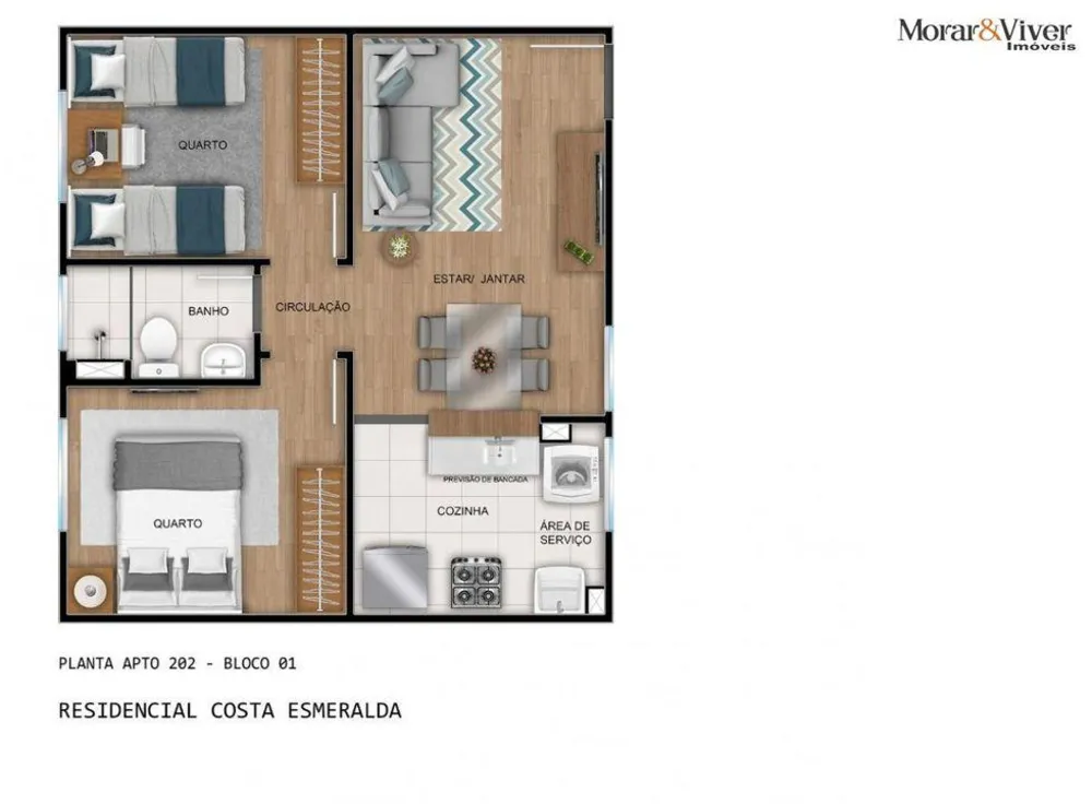 Apartamento, 2 quartos, 41 m² - Foto 3