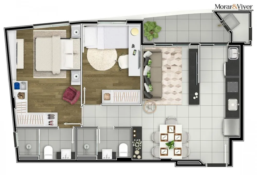 Apartamento, 2 quartos, 59 m² - Foto 4
