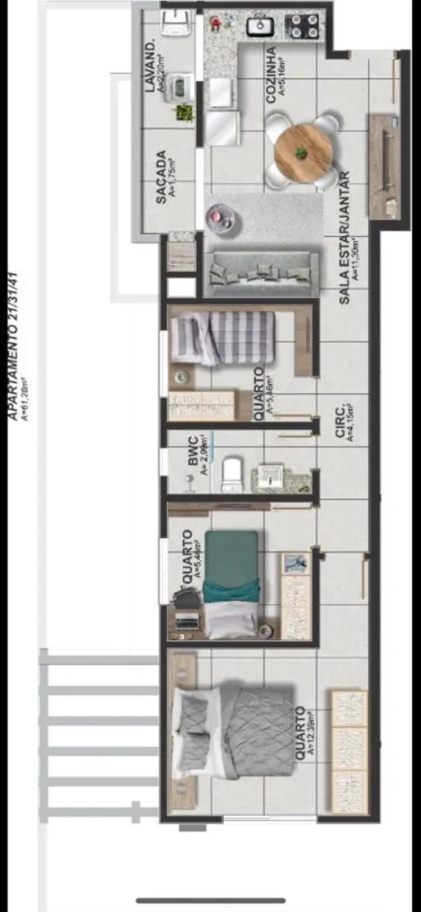 Apartamento, 2 quartos, 44 m² - Foto 4