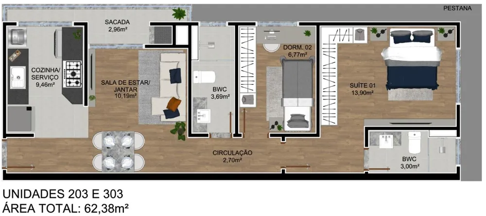 Apartamento, 3 quartos, 79 m² - Foto 9