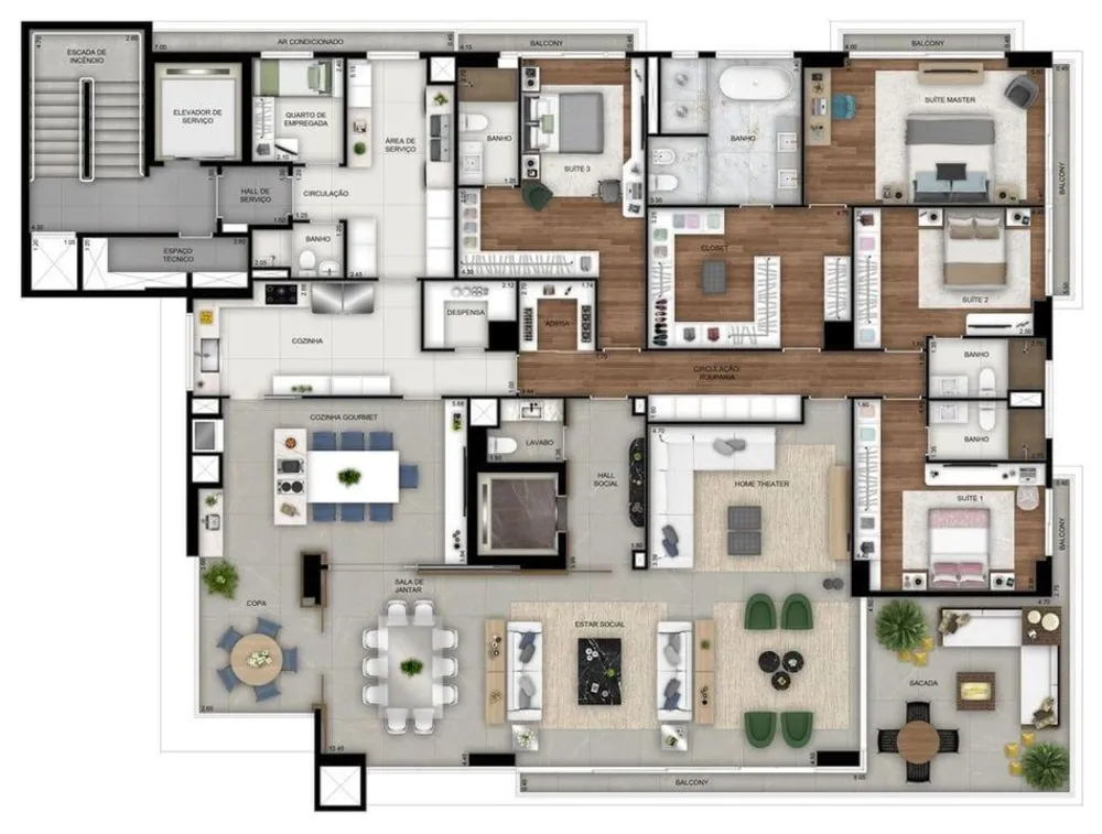 Apartamento, 4 quartos, 342 m² - Foto 8