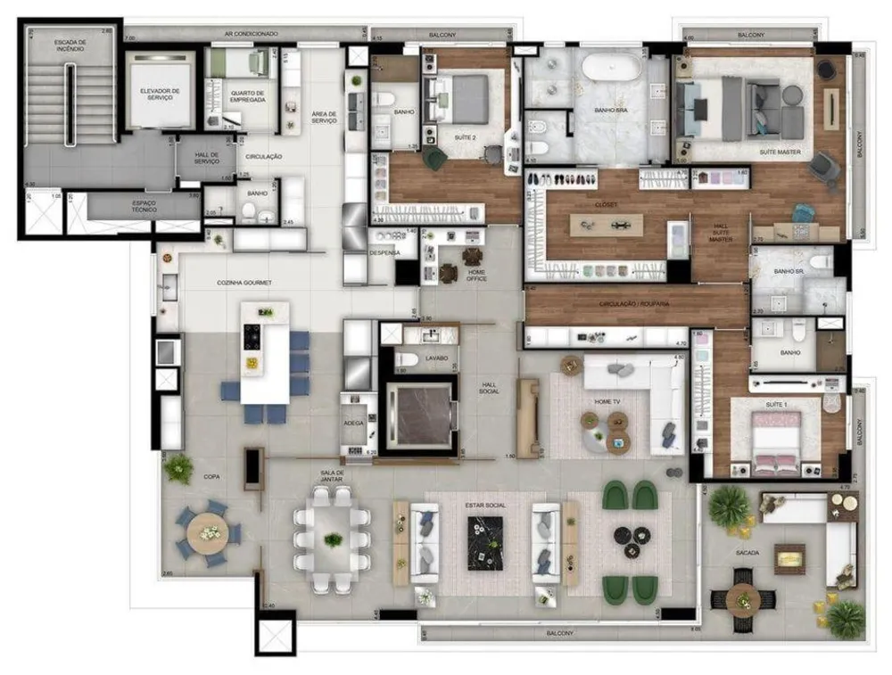 Apartamento, 4 quartos, 342 m² - Foto 11