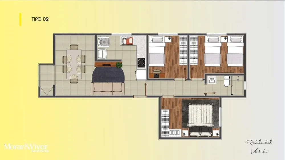 Apartamento, 3 quartos, 63 m² - Foto 4