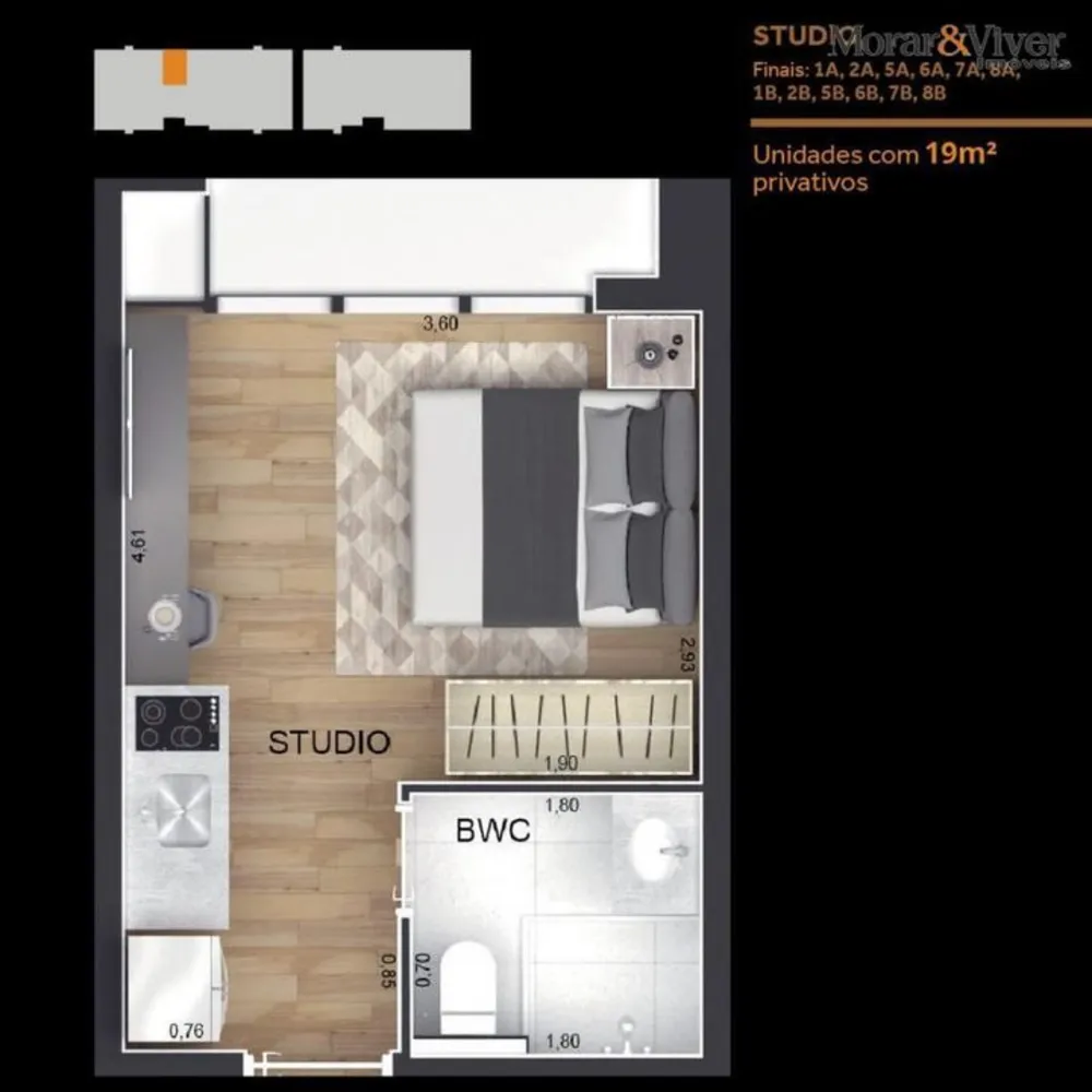 Apartamento, 1 quarto, 35 m² - Foto 10