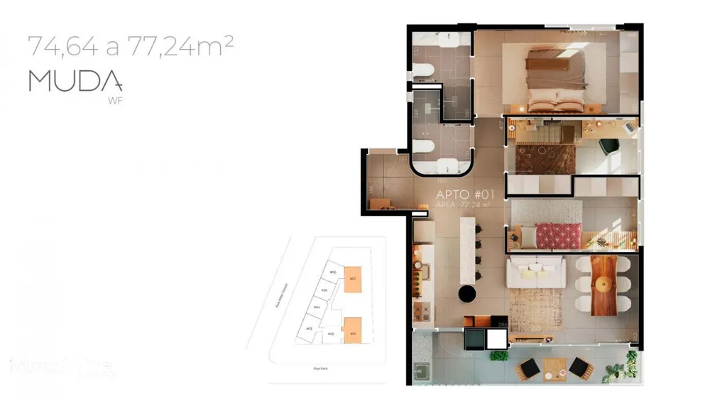 Apartamento, 2 quartos, 77 m² - Foto 11