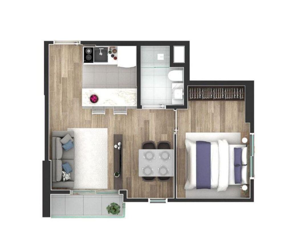 Apartamento, 1 quarto, 35 m² - Foto 11