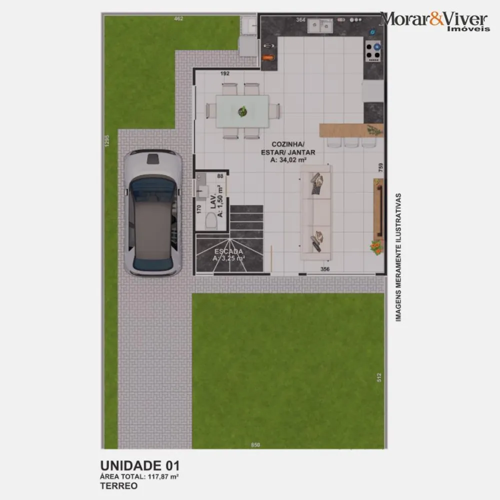 Sobrado, 3 quartos, 118 m² - Foto 3