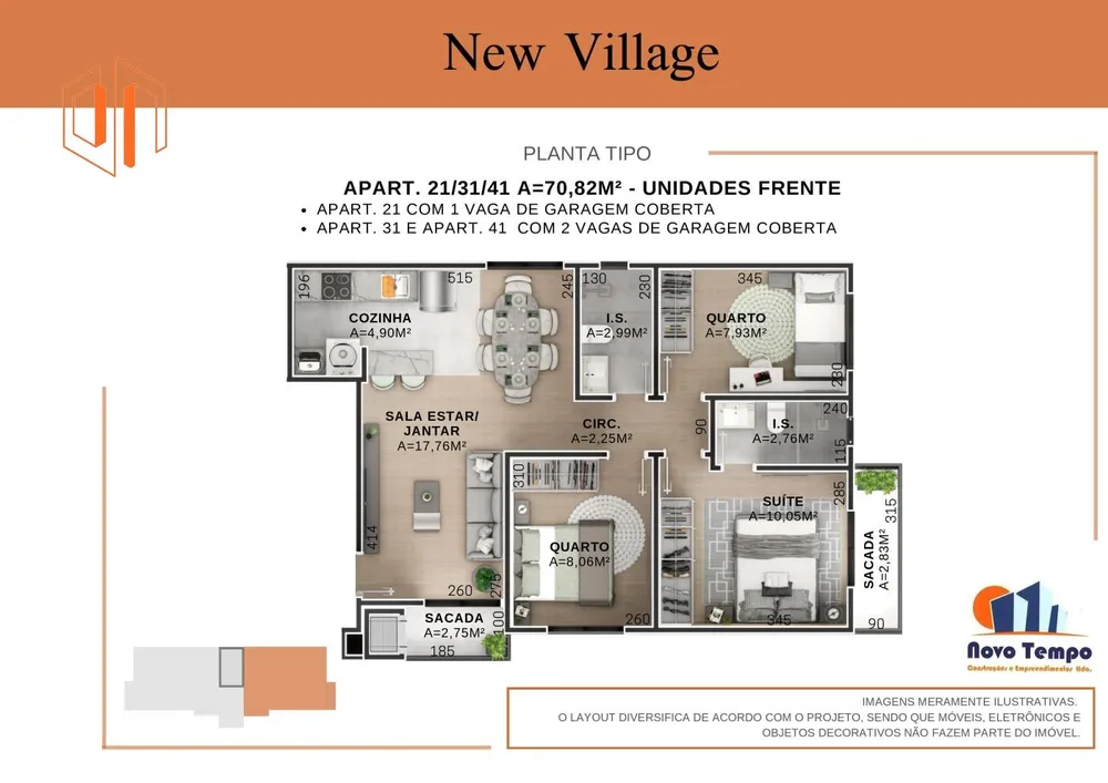 Apartamento, 3 quartos, 71 m² - Foto 9