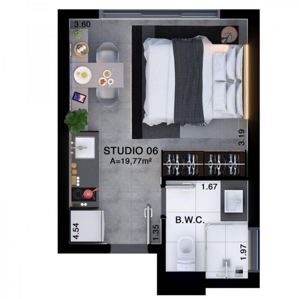 Apartamento, 1 quarto, 18 m² - Foto 19