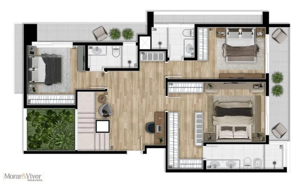 Cobertura, 3 quartos, 206 m² - Foto 12