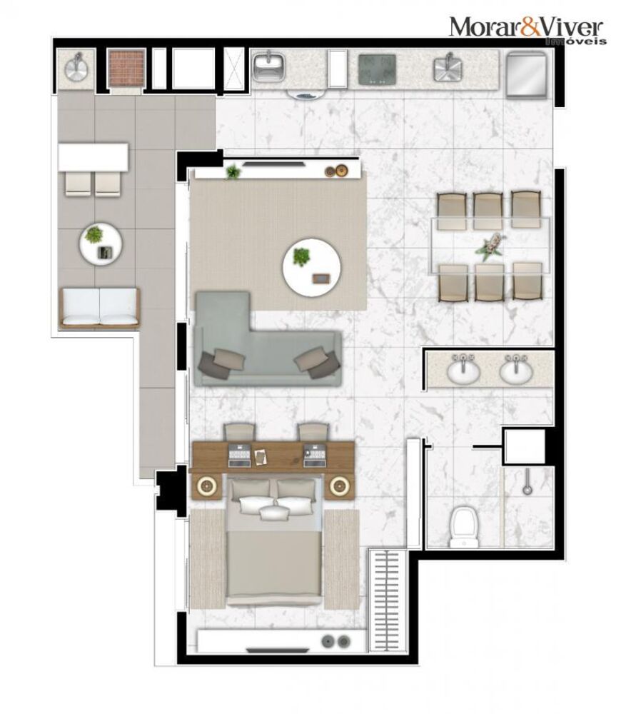 Apartamento à venda com 2 quartos, 63m² - Foto 3