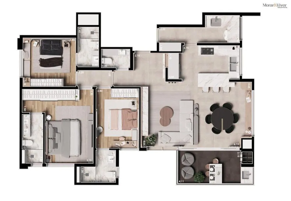 Cobertura, 3 quartos, 173 m² - Foto 13