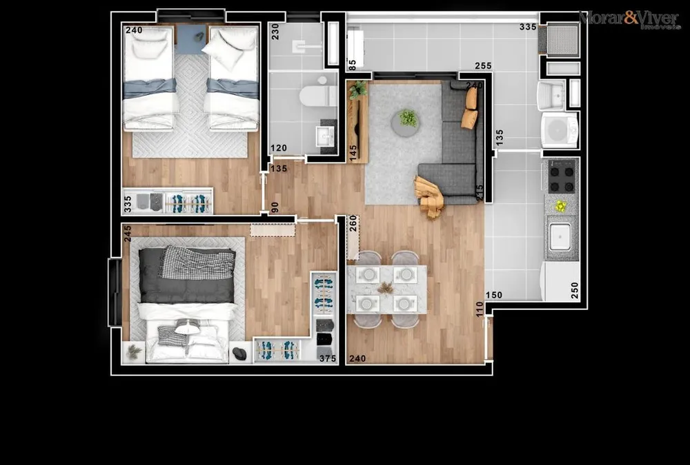 Apartamento, 2 quartos, 57 m² - Foto 12