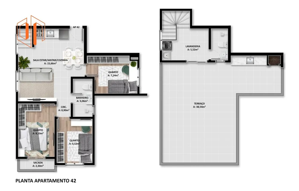 Apartamento, 3 quartos, 55 m² - Foto 13