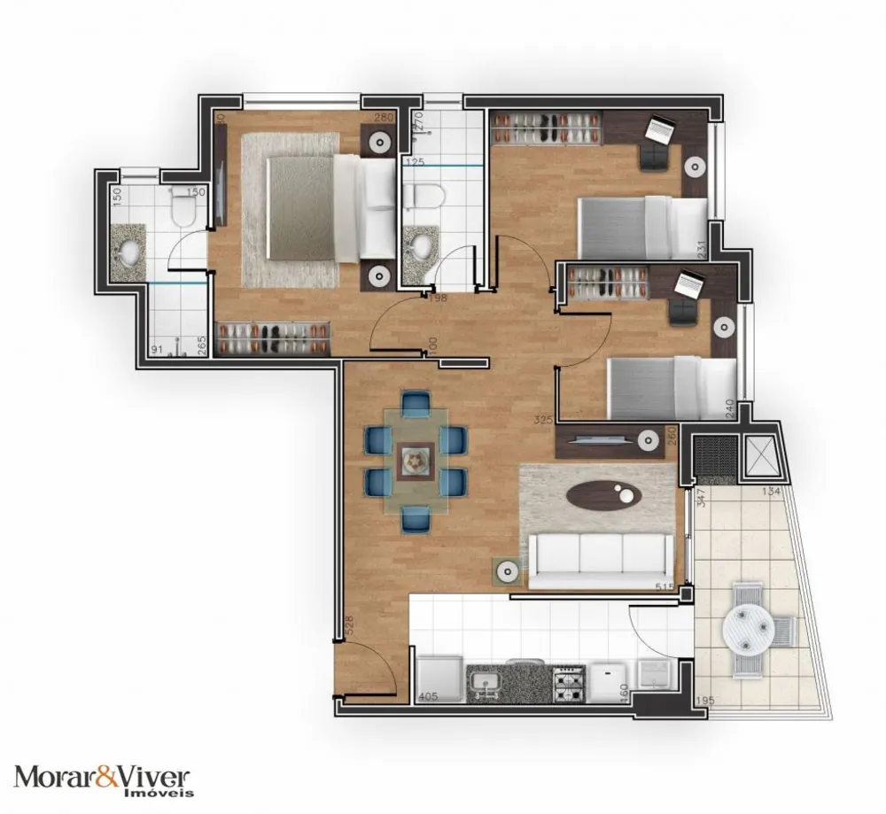 Apartamento, 3 quartos, 78 m² - Foto 9