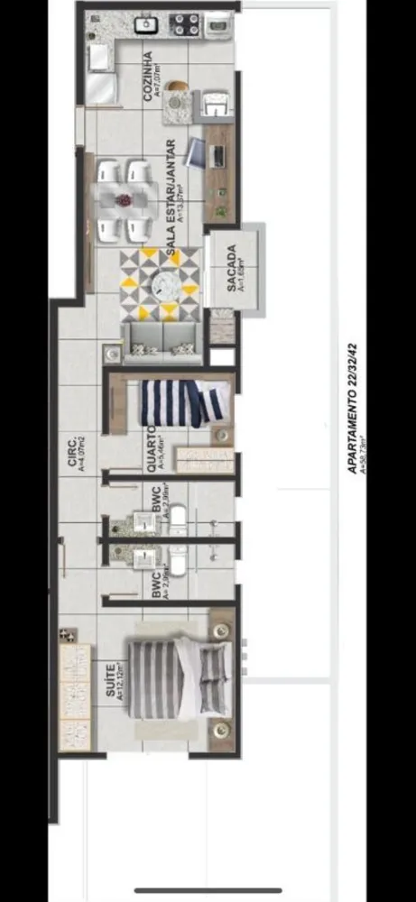 Apartamento, 3 quartos, 62 m² - Foto 9