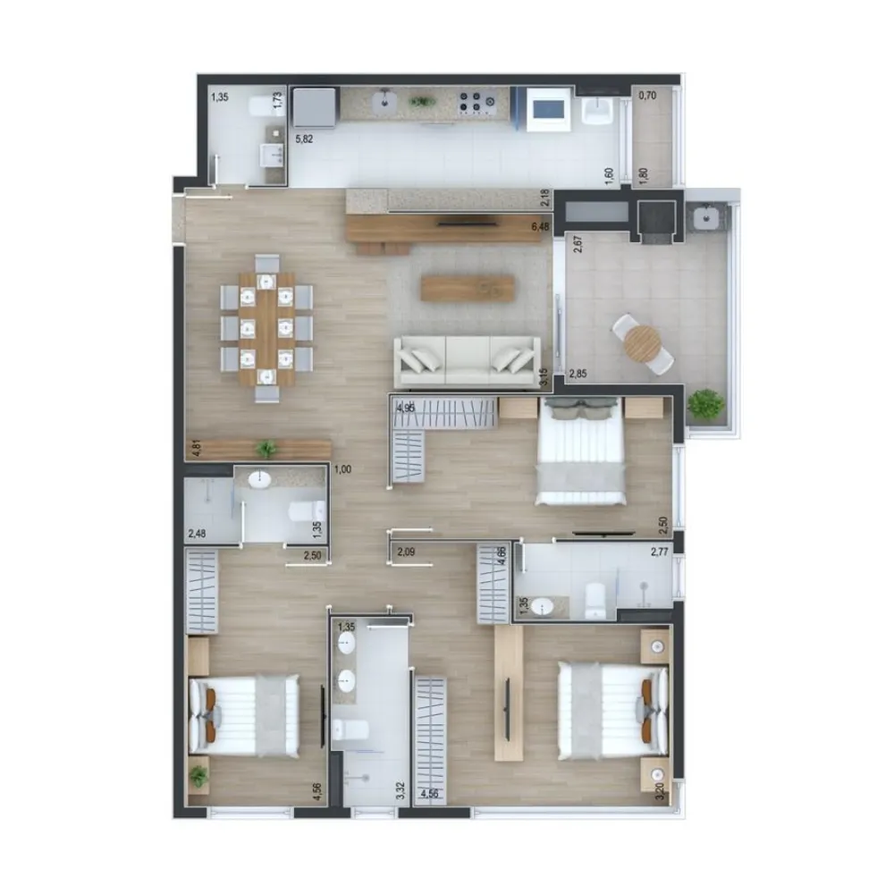 Apartamento, 2 quartos, 91 m² - Foto 13