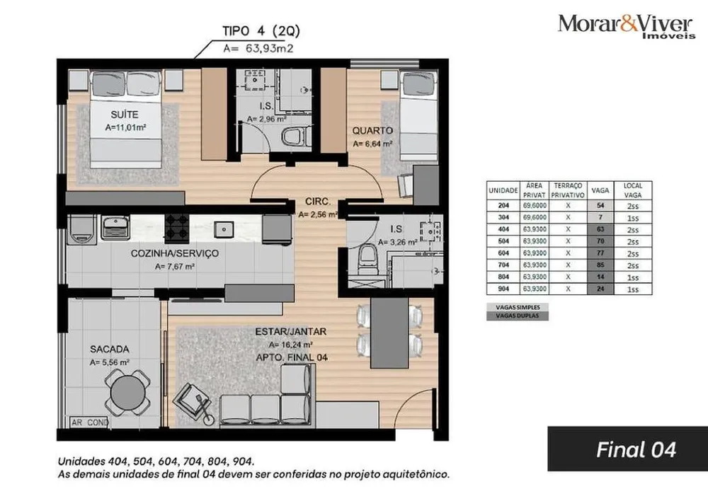 Apartamento, 2 quartos, 67 m² - Foto 2