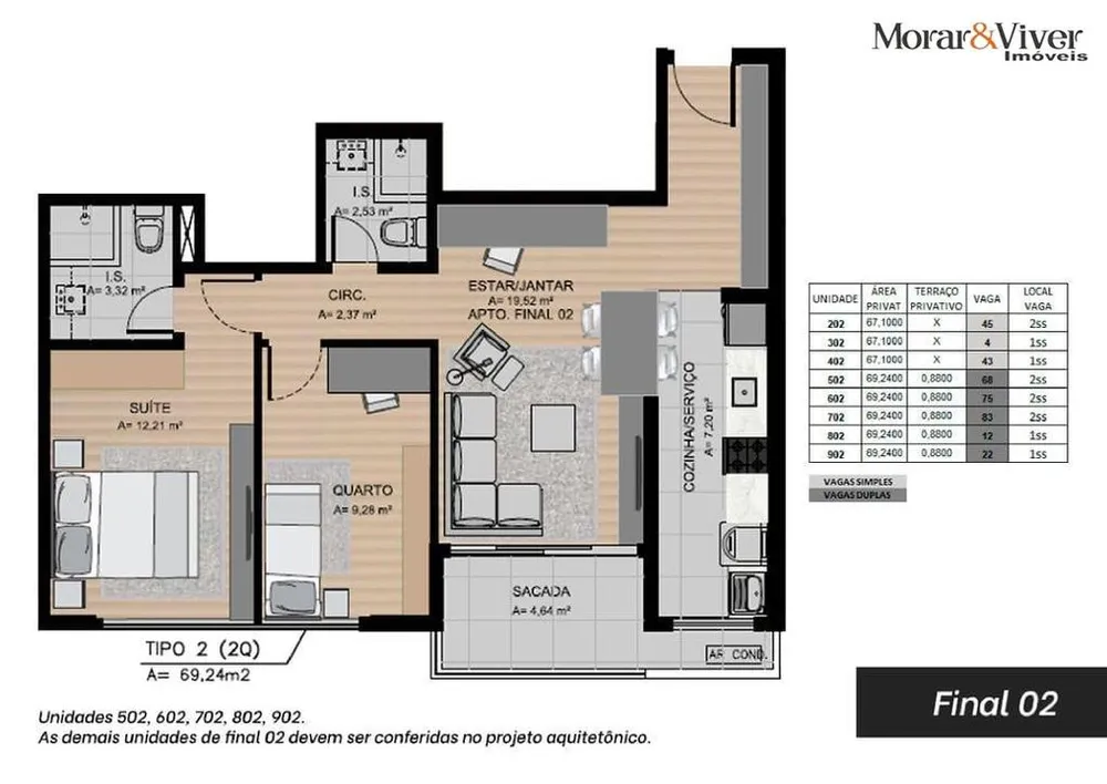 Apartamento, 2 quartos, 67 m² - Foto 9