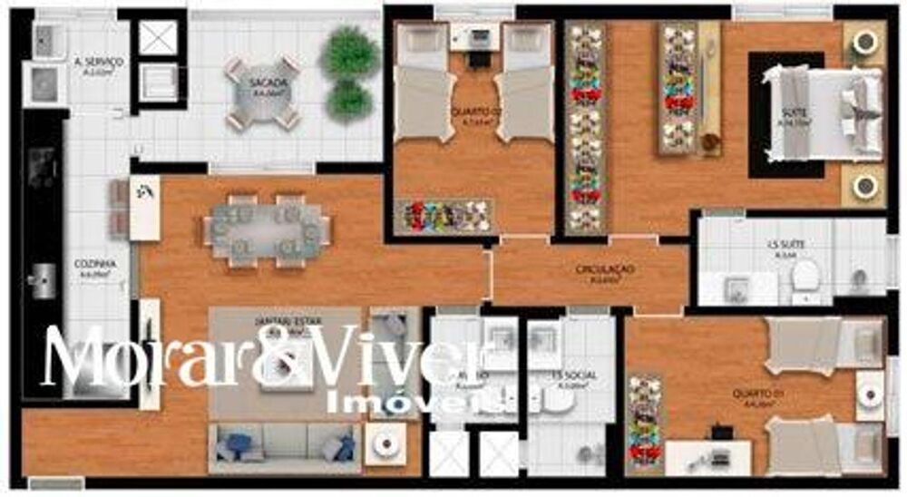 Apartamento, 3 quartos, 77 m² - Foto 2