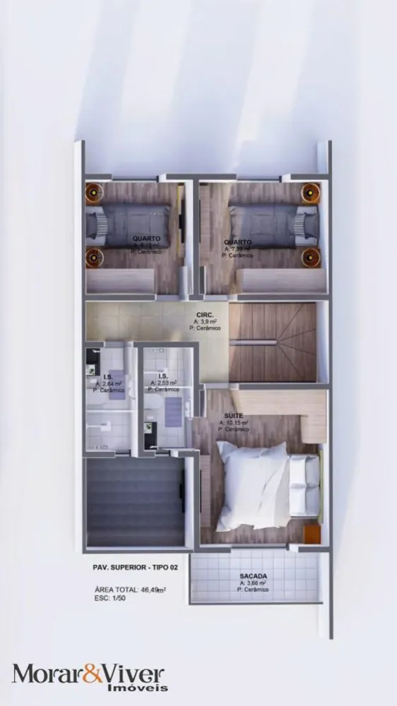 Sobrado, 3 quartos, 145 m² - Foto 8