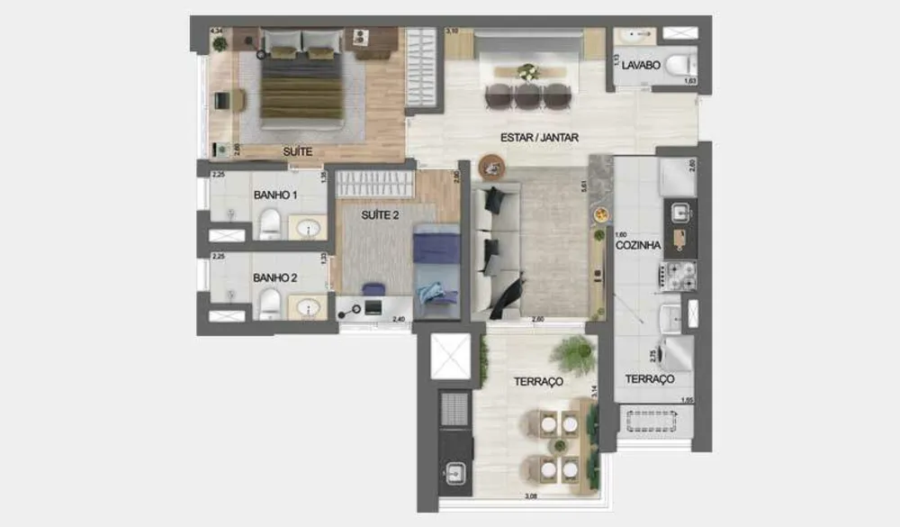 Apartamento, 2 quartos, 73 m² - Foto 5