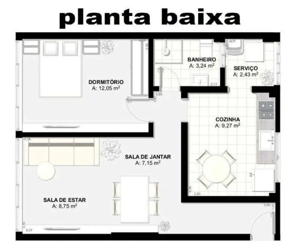 Apartamento, 1 quarto, 54 m² - Foto 4