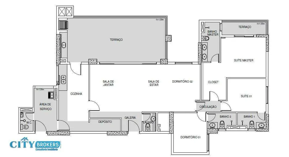 Apartamento, 3 quartos, 180 m² - Foto 5