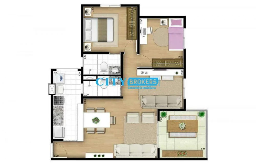 Apartamento, 3 quartos, 69 m² - Foto 10