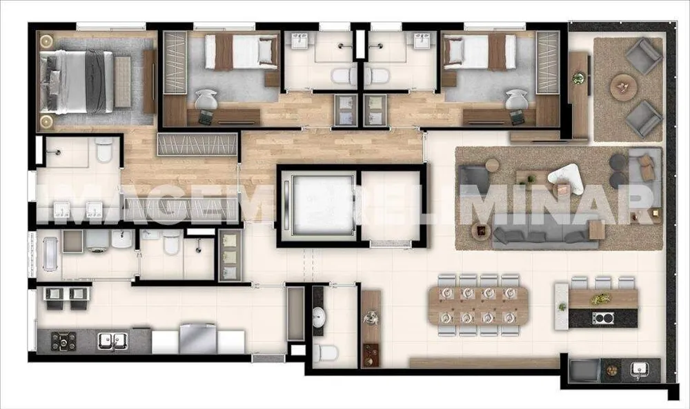 Apartamento, 3 quartos, 151 m² - Foto 2