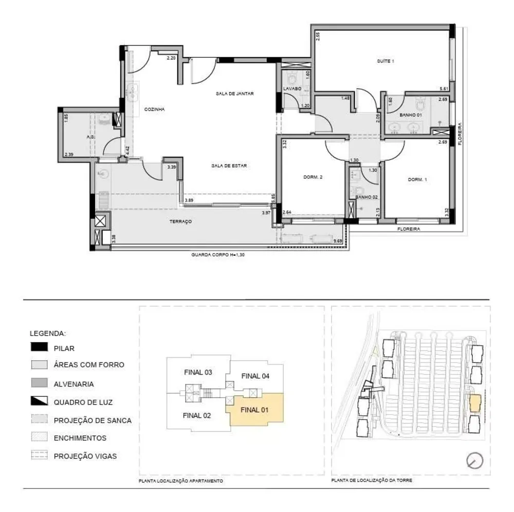 Apartamento, 3 quartos, 125 m² - Foto 3