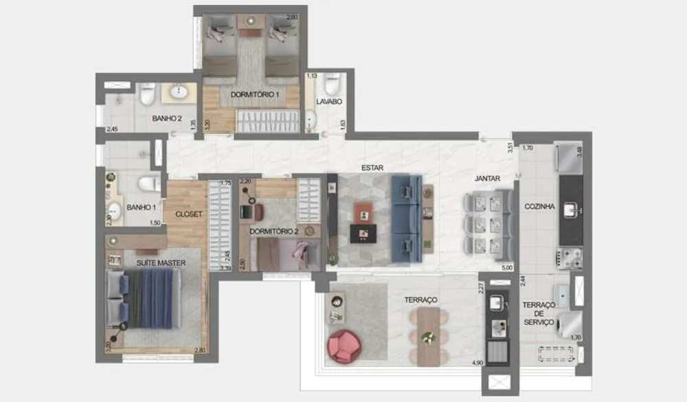 Apartamento, 3 quartos, 130 m² - Foto 6