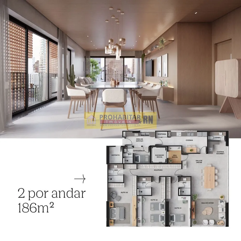 Casa de Condomínio, 3 quartos - Foto 2