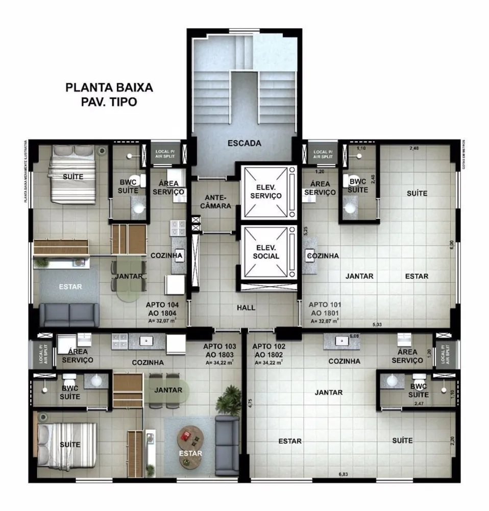 Apartamento, 1 quarto, 34 m² - Foto 6