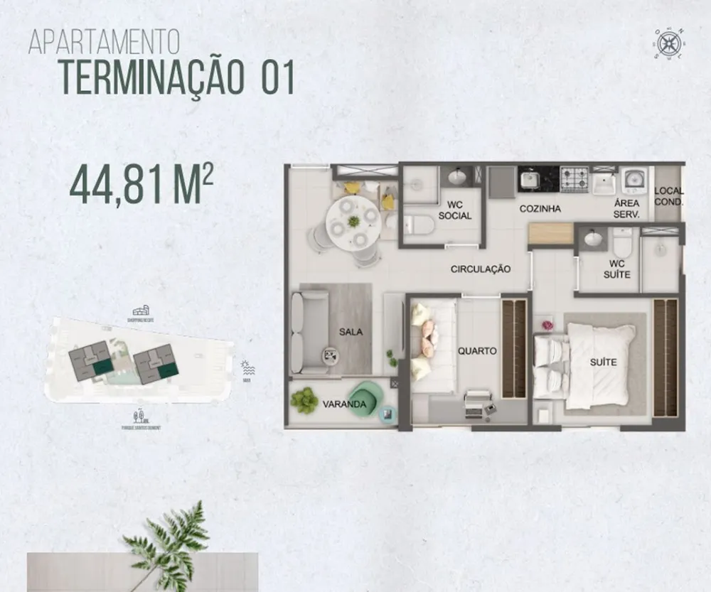 Apartamento, 2 quartos, 44 m² - Foto 12