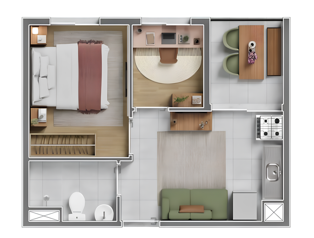 Apartamento, 1 quarto, 29 m² - Foto 4