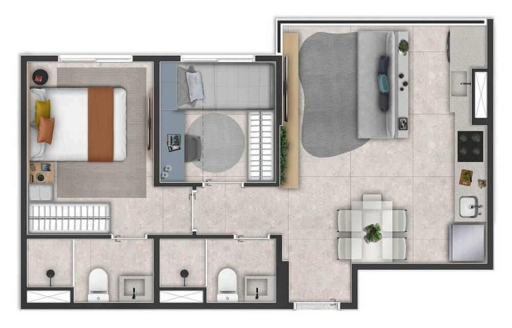 Apartamento, 2 quartos, 40 m² - Foto 7