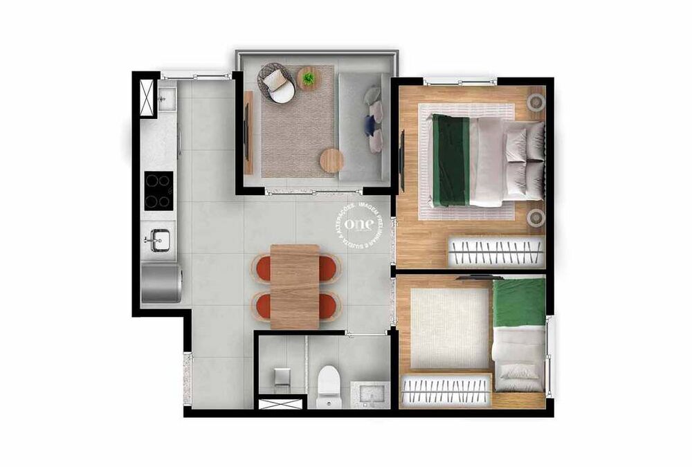 Apartamento, 2 quartos, 37 m² - Foto 9
