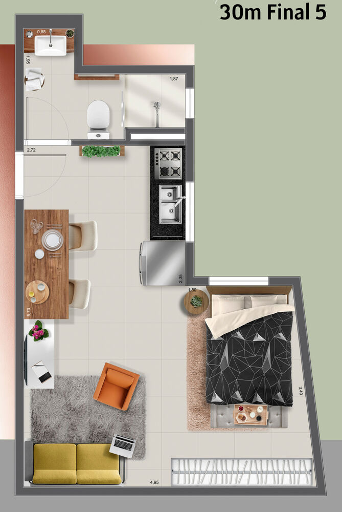 Apartamento, 1 quarto, 35 m² - Foto 17