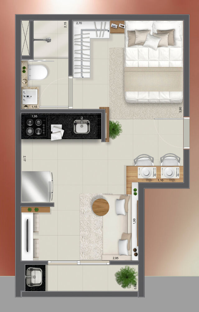 Apartamento, 1 quarto, 35 m² - Foto 15