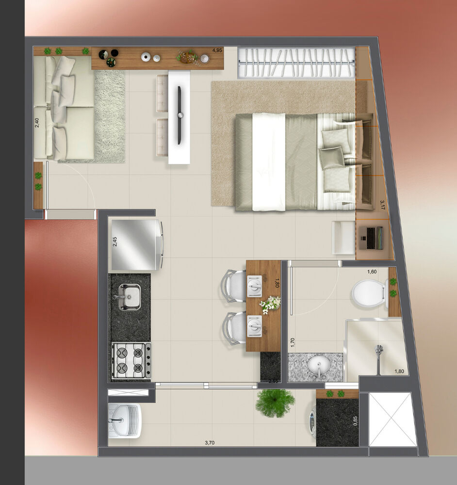 Apartamento, 1 quarto, 35 m² - Foto 18
